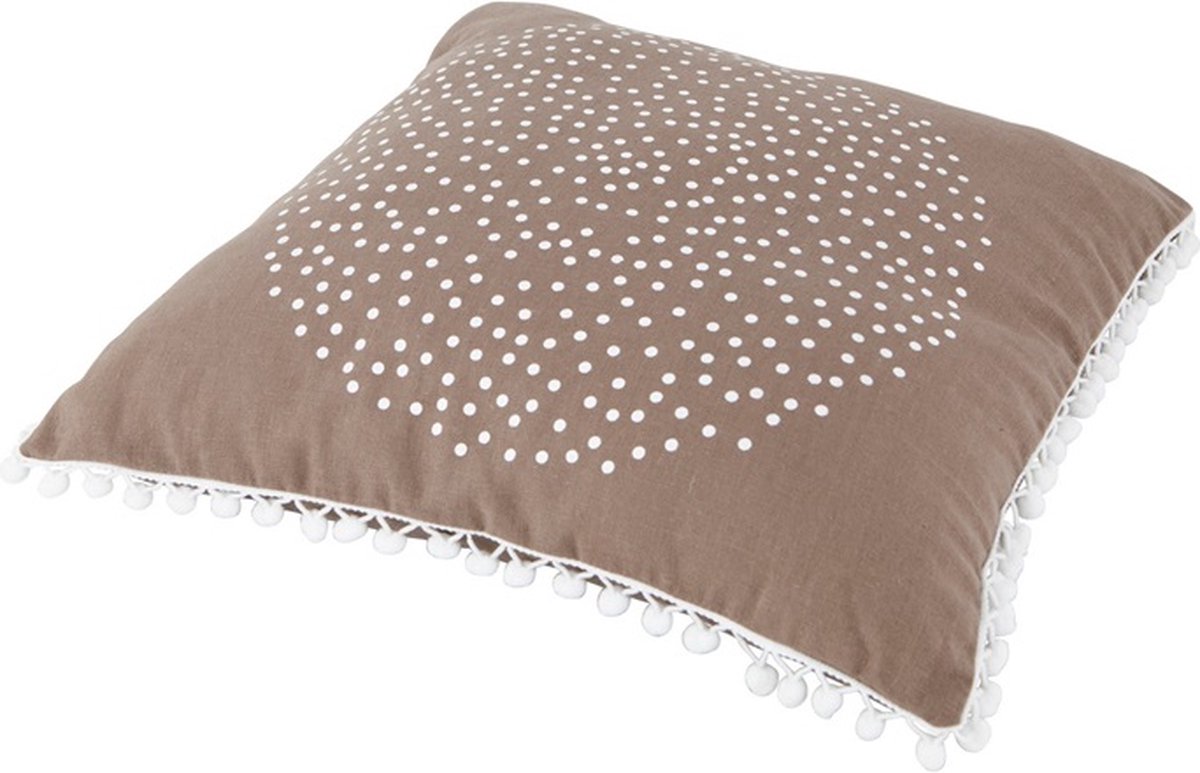 Linen & More Donja Taupe Kussen | 45 X 45 | Sierkussen Voor Woonkamer Of Slaapkamer