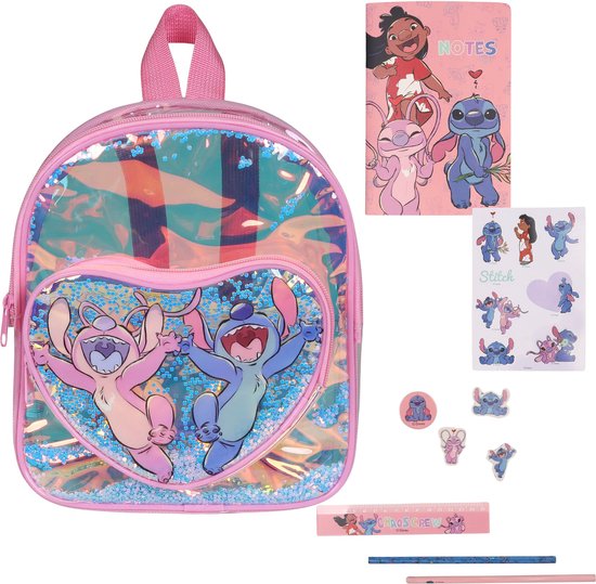 Foto: Disney stitch kinder transparante rugzak kleine kleuterschool rugzak accessoires 24x21x6 cm