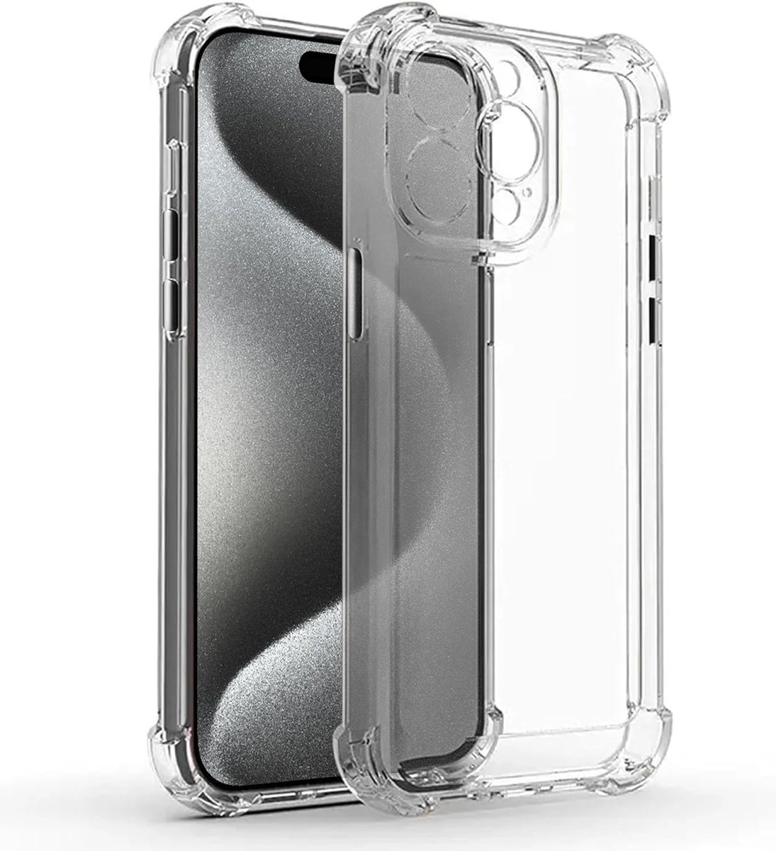 Hoesje geschikt voor iPhone 15 Pro shockproof backcover - transparant