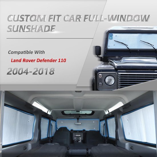 Auto Voorruit Zonnescherm UV Ray Reflector voor Land Rover Defender 90 110 2004-2018 Voorruit Zonnescherm Cover Opvouwbare Reflecterende Zonneklep