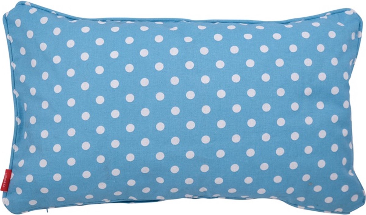 Linen & More Kussen Meggie Milky | 30 X 50 | Sierkussen Voor Woonkamer Of Slaapkamer Blauw