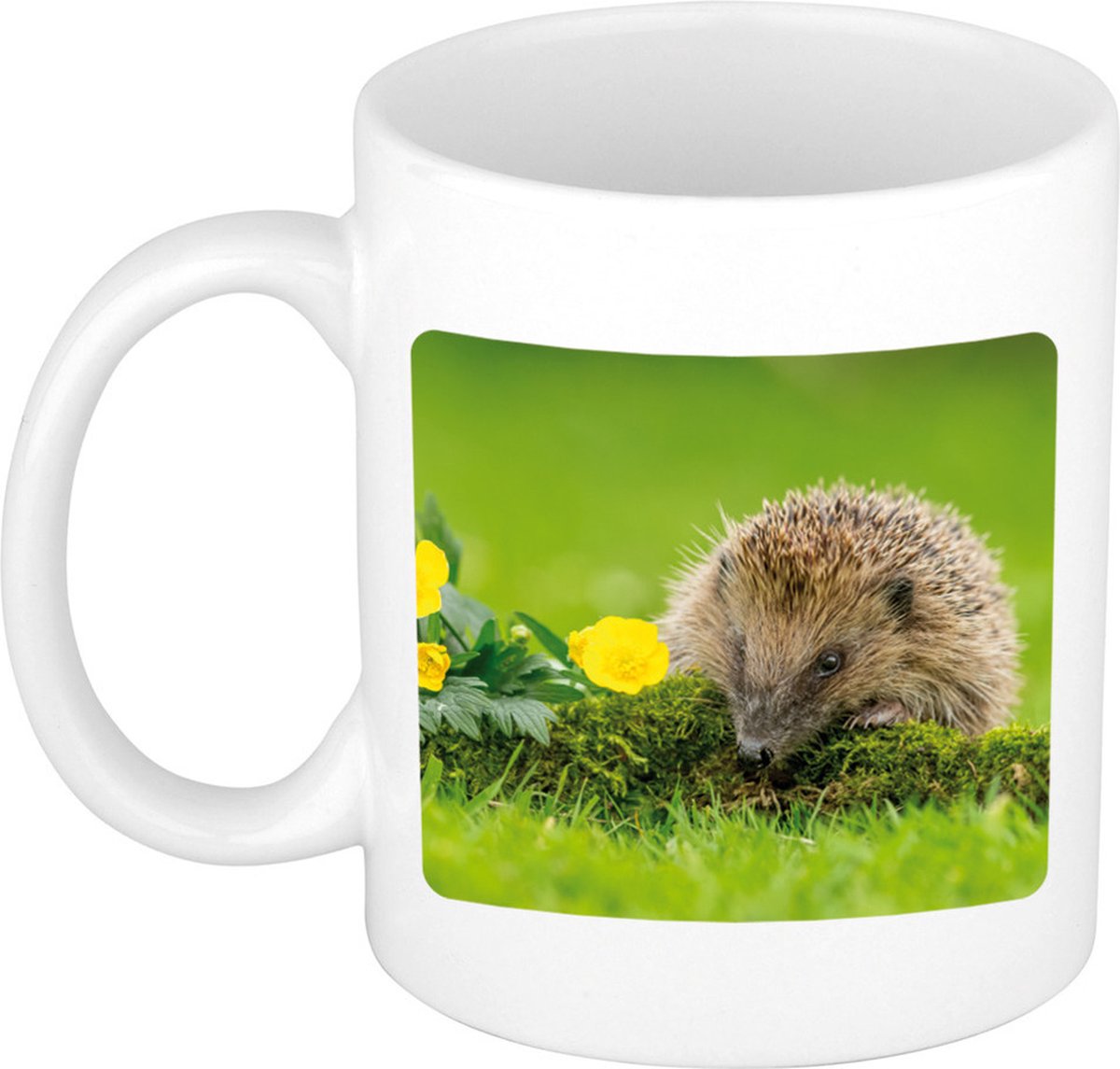 Dieren egel foto mok 300 ml - cadeau beker / mok egels liefhebber