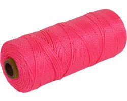 Touw - roze - 1.5mm x 200 m - uitzetkoord - metselkoord - uitzetdraad - bestrating/tegelen