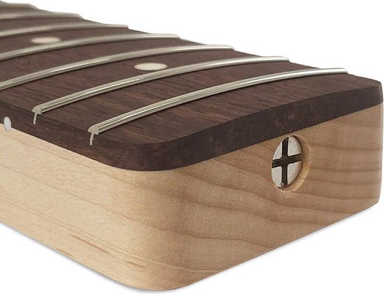 BTSEURY Elektrische Gitaar Hals Vervanging Voor Gitaar Hals Diy Onderdelen Vervanging 22 Rose Hout Fretboard Binding Voor TL Tele Back Center Line