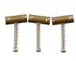 Allparts BP2328008 Tilted Messing Brugzadels voor Telecaster® (Set van 3)