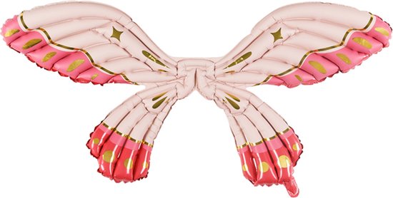 Ballon aluminium Ailes Rose 100x50 cm