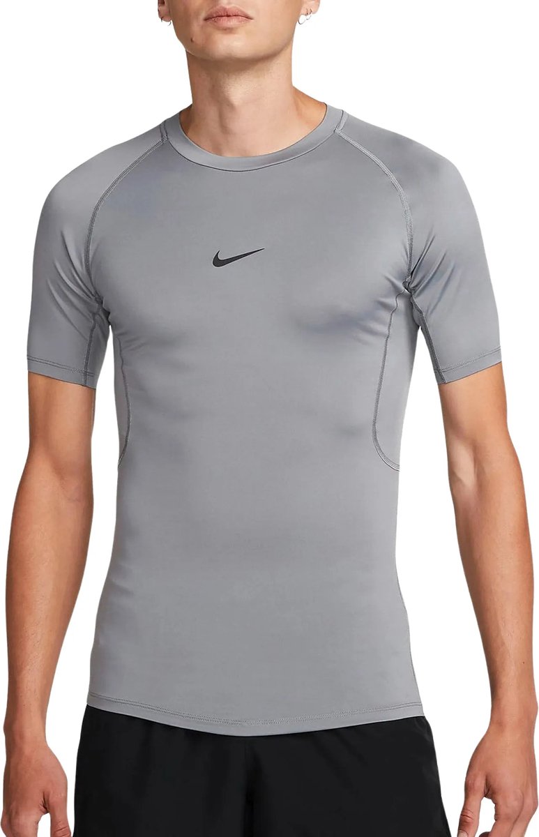 Nike Pro Dri-FIT Sportshirt Mannen Grijs