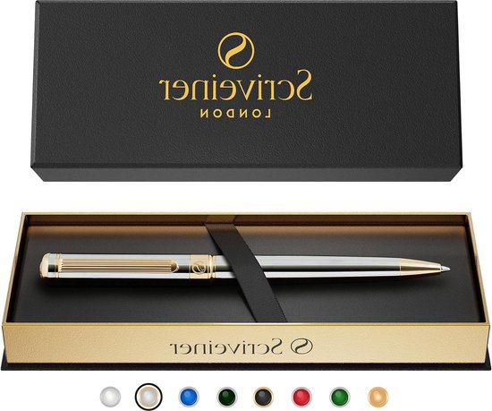 Stylo Bille Stylo Roller Colibri Equinox - Finition Chrome Poli - Cadeau Luxe Homme/Femme - Boîte Cadeau Incluse Stylo Luxe Chrome