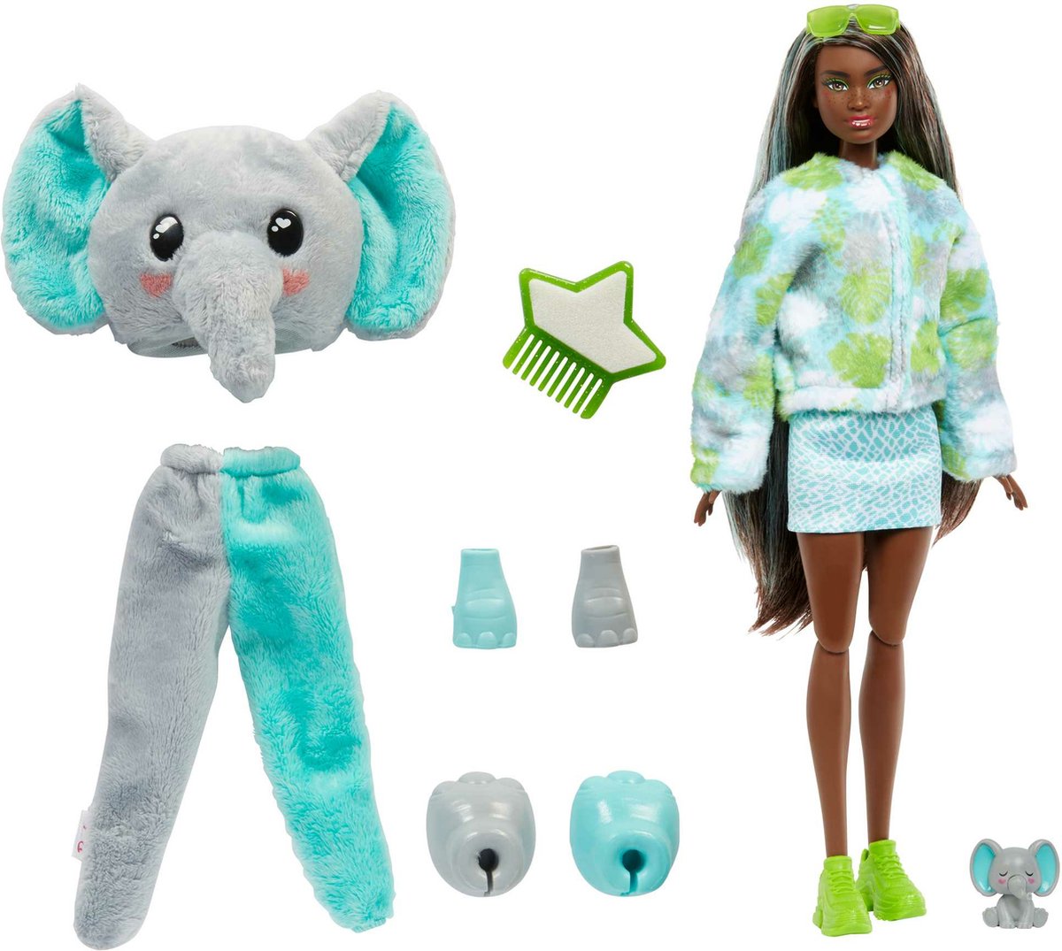 Barbie Cutie Reveal Jungle - Barbiepop - Olifant met verrassingsaccessoires — afbeelding 3