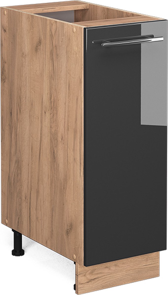 Vicco Fame-Line Apotheekkast – 30 cm, WB Eik Antraciet Hoogglans