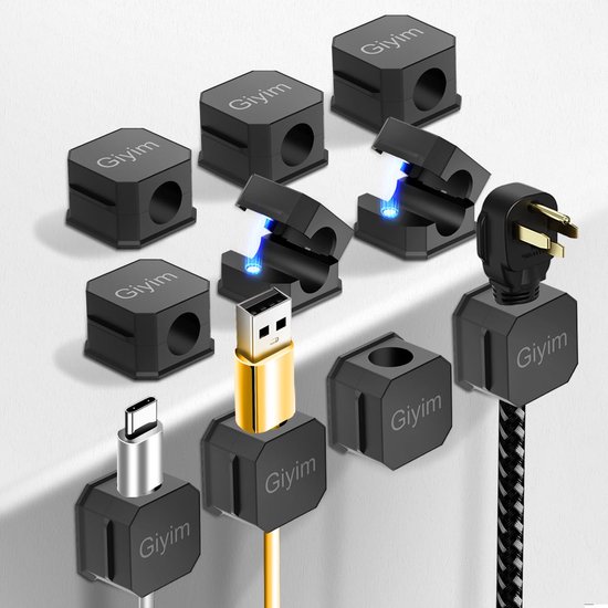 SZFUDIGO Cable Holder, Pack of 50, Self-Adhesive, Wall Cable Guide, Cable Holder, Cable Mount, Self-Adhesive, Wall Mount, Wall