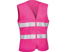 *** Reflecterend Roze Hesje Maat M Veilig Onderweg - Veiligheidsvestje - Zichtbaarheid en Bescherming in het Verkeer en bij Wegenbouw - Vakantie veiligheidsvest - Veiligheid van Heble® ***