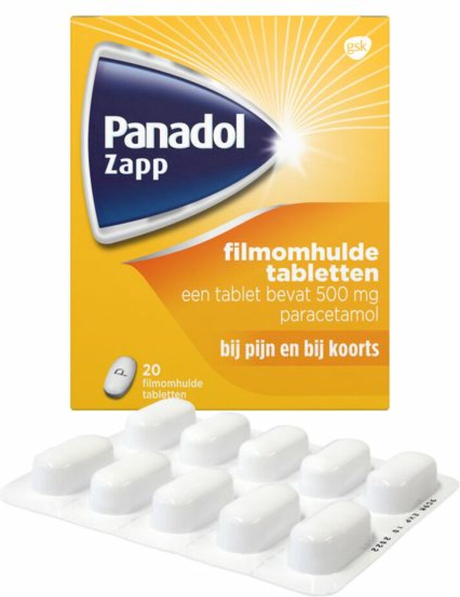 Goedkoopste Panadol Zapp 500mg - 2 x 20 tabletten