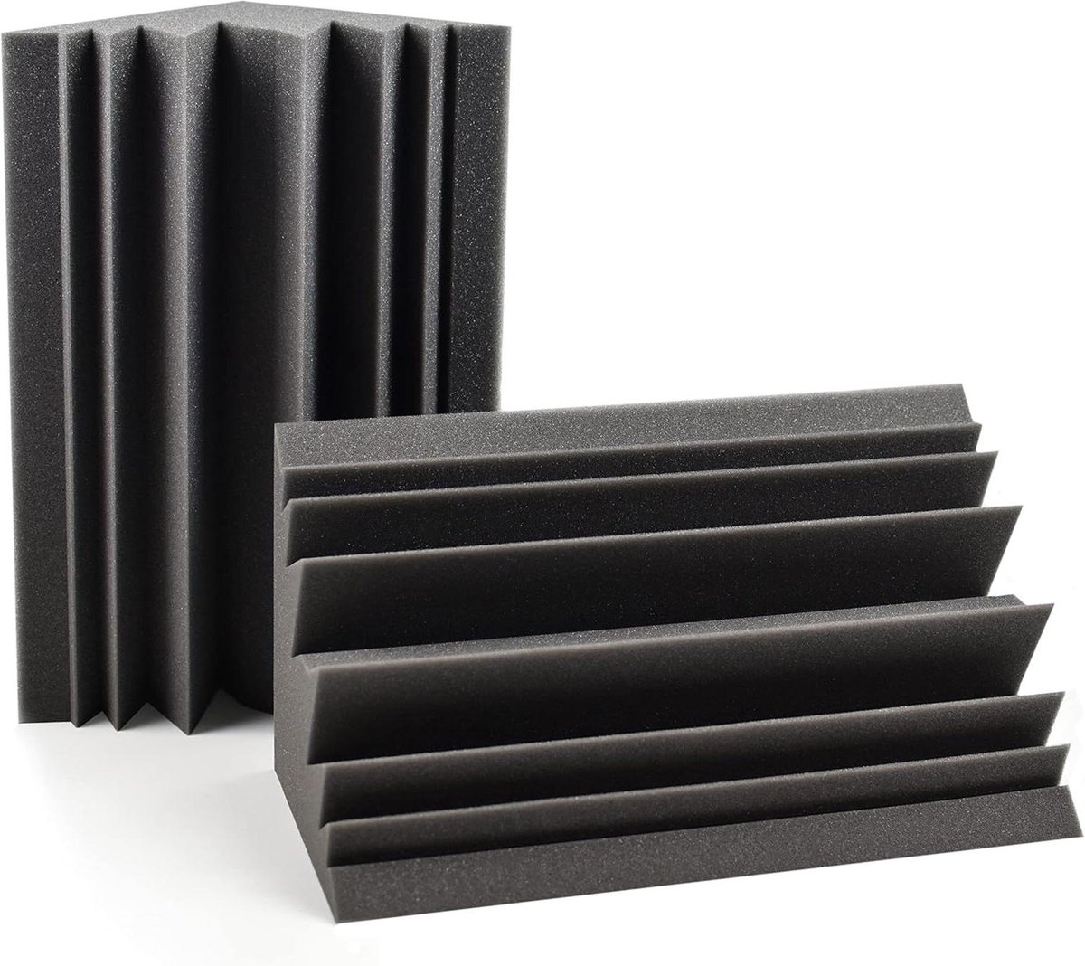 Akoestisch Schuim Bass Trap Kiezelsteenval 2 Stuks Grijs 40x28x20 cm