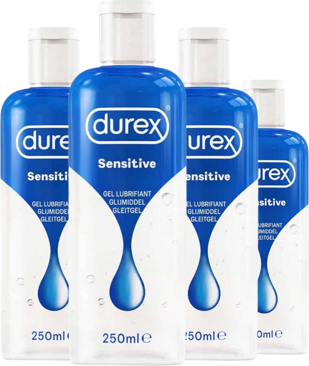 Goedkoopste Durex Glijmiddel Sensitive - 250 ml x4 - Voordeelverpakking