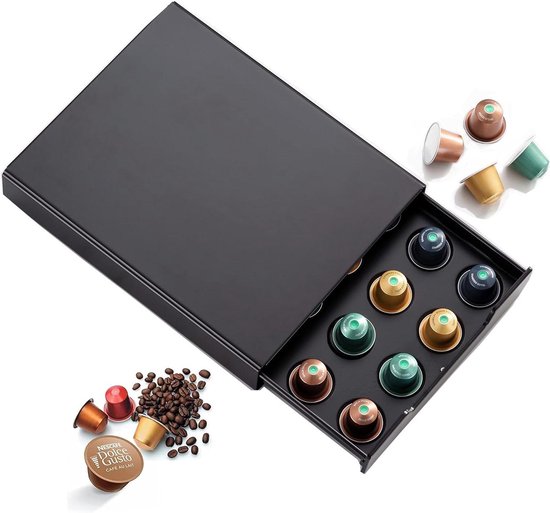 Porta Capsule Caffè Per Nespresso, Dolce Gusto E K Cup - Cassetto Con 20 Posti - Antiscivolo - Foto 6