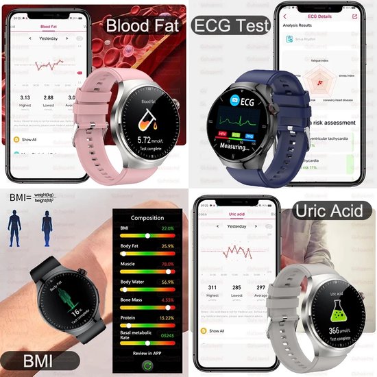 Smartwatch, thermometer, temperatuurtracker, bluetooth fitnesstracker