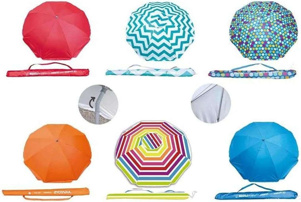 Bol.com Meerkleurige parasol met standaard - Grote keuze in kleuren aanbieding
