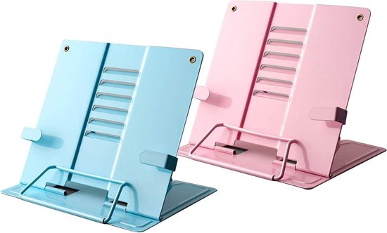 Boekenhouder, leesstandaard, houten boekenstandaard om te lezen, 360° draaibare kookboekstandaard met zijklemmen voor keuken, school, kantoor, muziekpartituren, Kindle, tablet, Bijbel