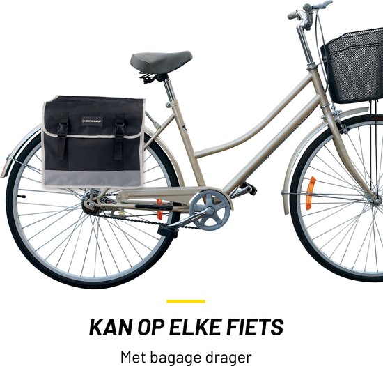 Dunlop - Dubbele Fietstas - Zwart - 26 l
