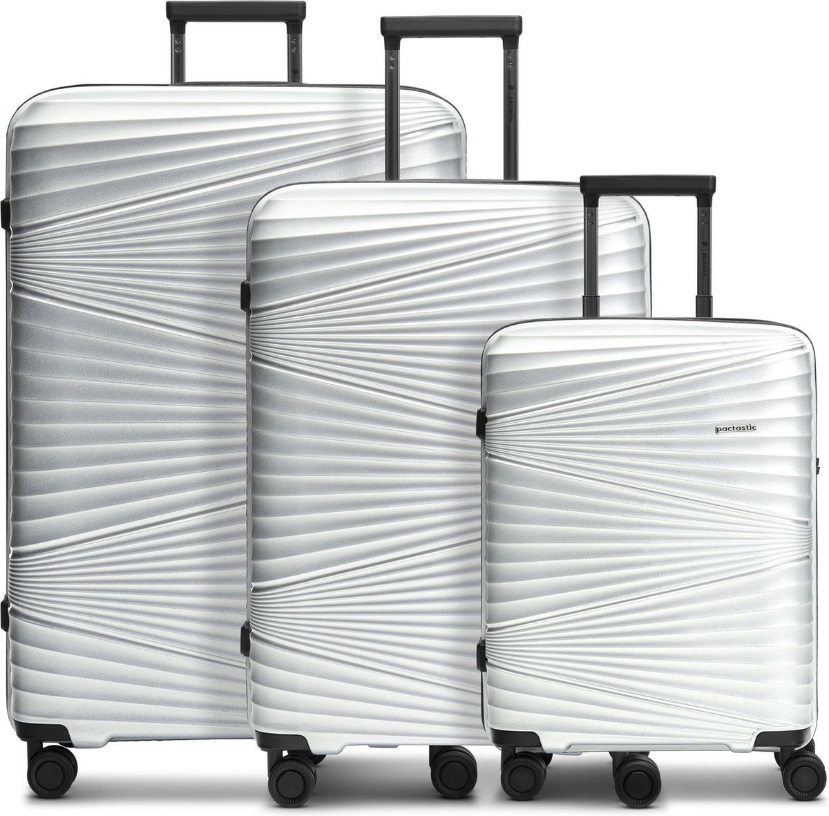 Pactastic Collection 02 THE THREE SET 4 wielen Kofferset 3-delig - Harde bagage - TSA slot - silver metallic 2
