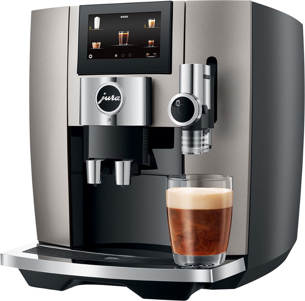JURA J8 Midnight Silver: premium volautomatische espressomachine met Sweet Foam
