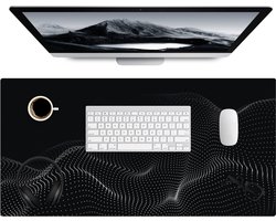 Muismat 100x50 cm - Bureaumat zwart - Computer en desktop accessoires - Kantoor artikelen - Muis en bureau mat onderlegger - Zwarte bureaulegger xl - Mousepad xxl - Kantoorartikelen decoratie - Muismatten office desk - Thuis werkplek