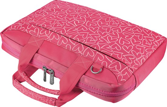 Bari Carry Bag for 13.3" laptops - pink hearts