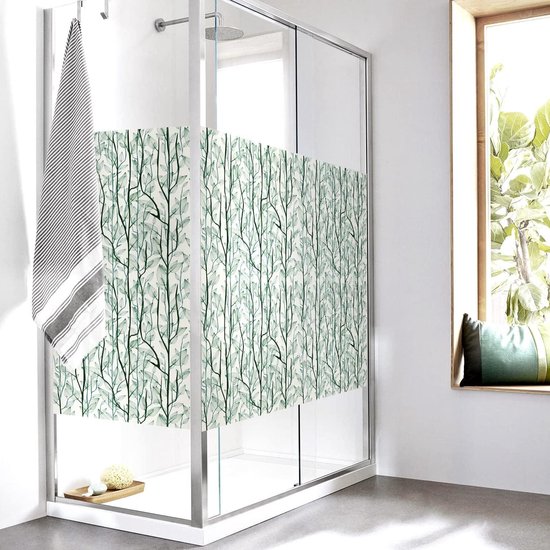 Raamfolies Privacy 45 x 300 cm Zelfklevend, Statisch Hechtend, Verwijderbaar Zonder Lijm of Resten Verduisterende Raamfolie Privacyfolie Voor Kantoor Badkamer Thuis, wit mat