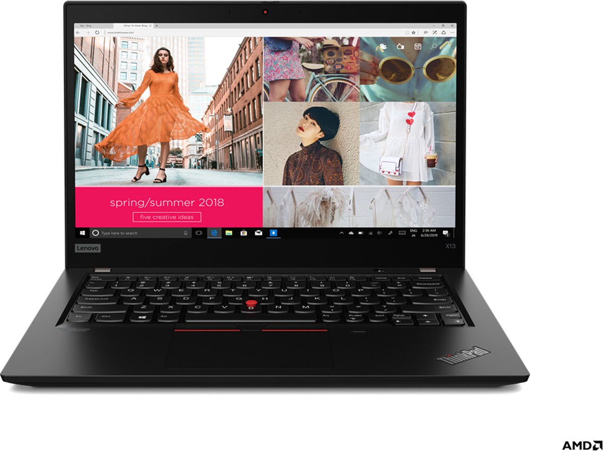 Lenovo ThinkPad X13 AMD Ryzen™ 3 PRO 4450U Laptop 33,8 cm (13.3") HD 8 GB DDR4-SDRAM 256 GB SSD Windows 11 Pro Zwart thumbnail 6