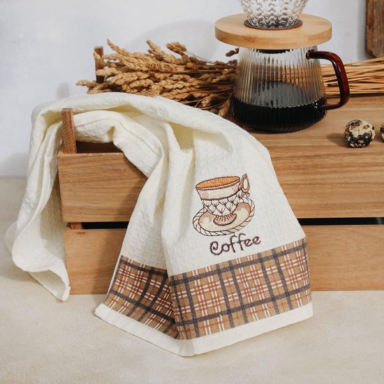 Paño de cocina Dubout Chats farandole Crudo 48 x 72 cm Winkler | Leroy
