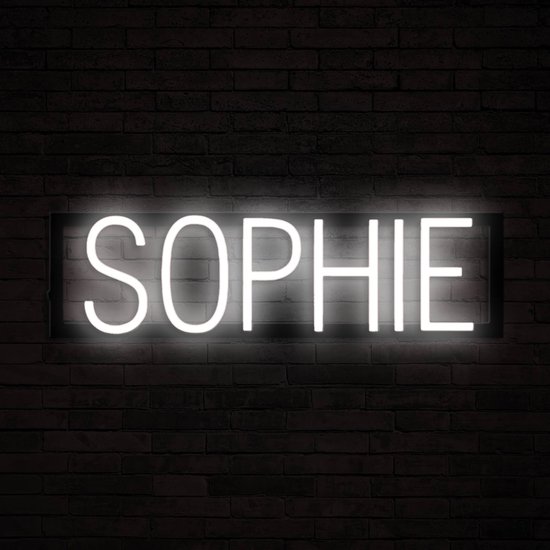 SOPHIE - Neon LED Lamp Kinderkamer | SpellBrite | 54,04 x 16 cm | 6 Dimstanden & 8 Lichtanimaties | Naamlamp Wandlamp Neon Verlichting