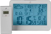 Bol.com AURIOL® Radiografisch Weerstation met buitensensor - Wit - Weerstation binnen en buiten - Radio-weerstation - weerstatio... aanbieding