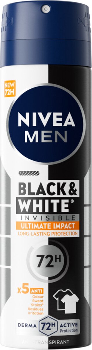 Goedkoopste Nivea Men Deodorant Spray Black & White Ultimate Impact 150 ml