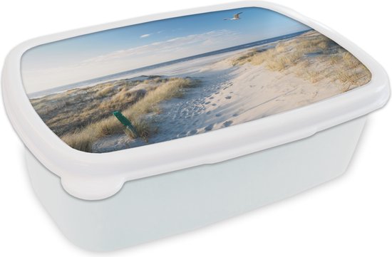Boîte à pain Wit - Lunch box - Boîte à pain - Dune - Mouette - Plage - Mer - Soleil - 18x12x6 cm - Adultes