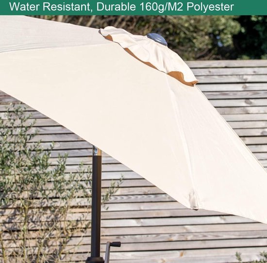 KOMFOTTEU Dubbele tuinparasol, 470 x 280 x 246,5 cm, met led, rechthoekige parasol met zwengel, grote waterdichte balkonscherm, terrasparasol voor zwembad, erf, Wijn, 470 x 280 x 246,5 cm