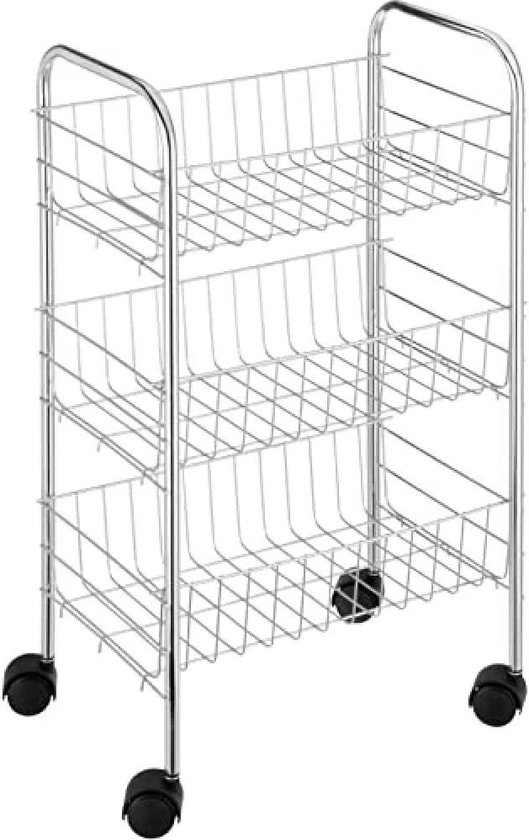 Serveerwagen SW 6 x 4-3 met kunststof wielen - Blanco Serveerwagen SW 6 x 4-3 met kunststof wielen - Blanco