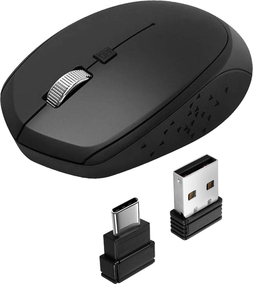 raadloze muis voor Macbook-computer USB-C naar USB-adapters Akashi zwart