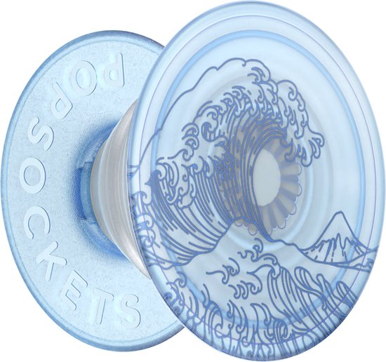 PopSockets PopGrip Plant – Telefoonbutton en Standaard met 35% plantaardige materialen – Doorzichtig Oceaan