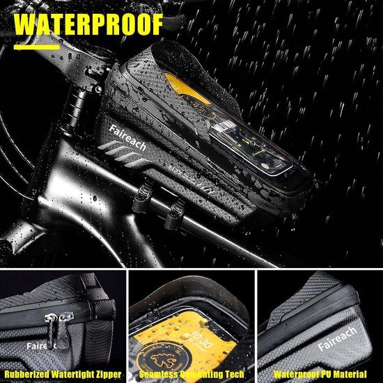 Waterdichte magnetische frame tas Rhinowalk - Vélo-Store Waterdichte magnetische frame tas Rhinowalk - Vélo-Store
