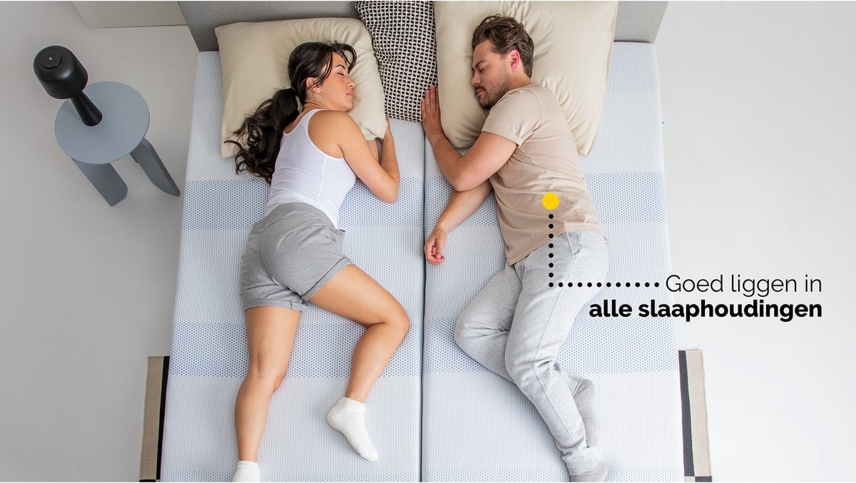 Maxi Plus Pure 200 Matras 90 x 210 cm - Traagschuim Matras - Eenpersoonsmatras - 7 Zonen - Pocketvering - Dikte: 21 cm - H4 — afbeelding 4