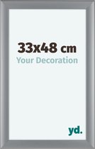 Your Decoration - Fotolijst 33x48 cm - MDF - Zilver Mat - Como