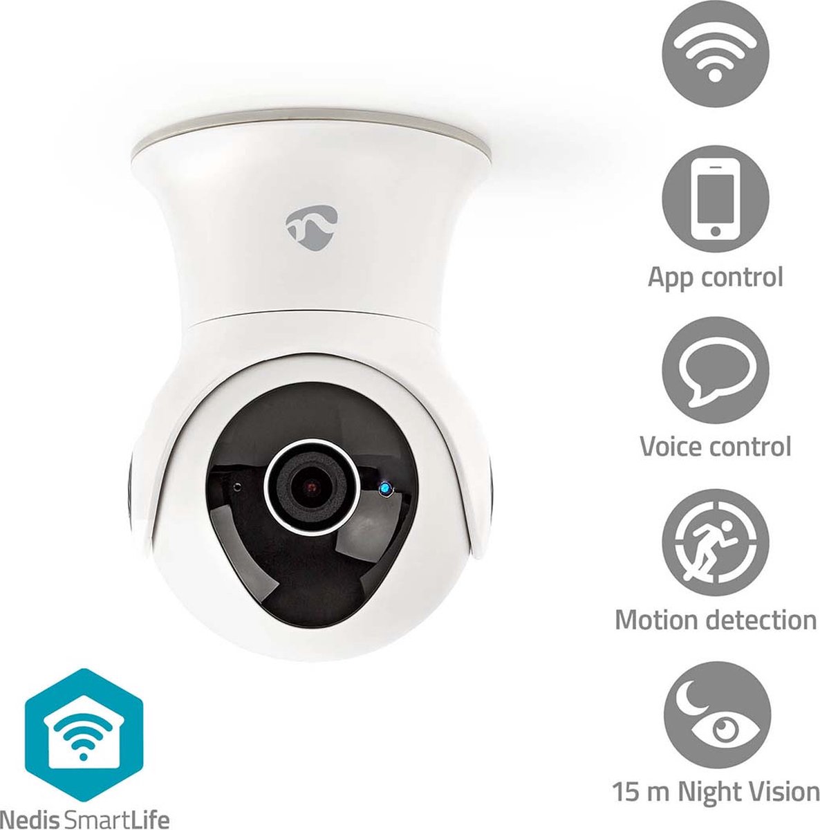 Proiettore Wi-Fi Smart Nedis 20W 1600 Lm: Temperatura Colore Regolabile Per Interni - 3