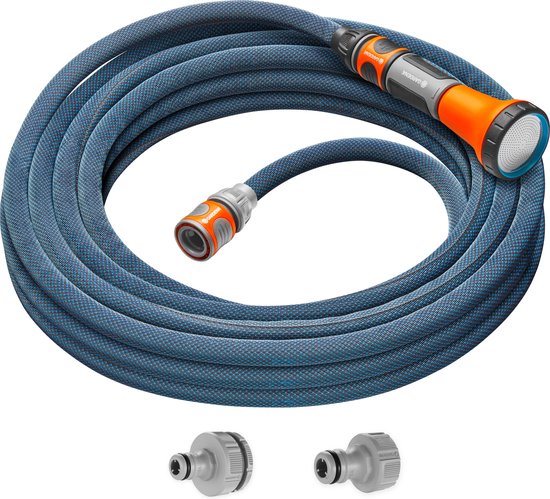 Textielslangset Gardena Liano Xtreme 10 m 1/2″ zwart flexibel duurzaam UV- en vorstbestendig
