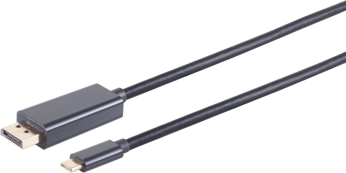 USB-C naar DisplayPort kabel met DP Alt Mode (4K 60 Hz) / zwart - 1 meter