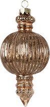 Clayre & Eef Boule de Noël Ø 7x14 cm Couleur cuivre Verre