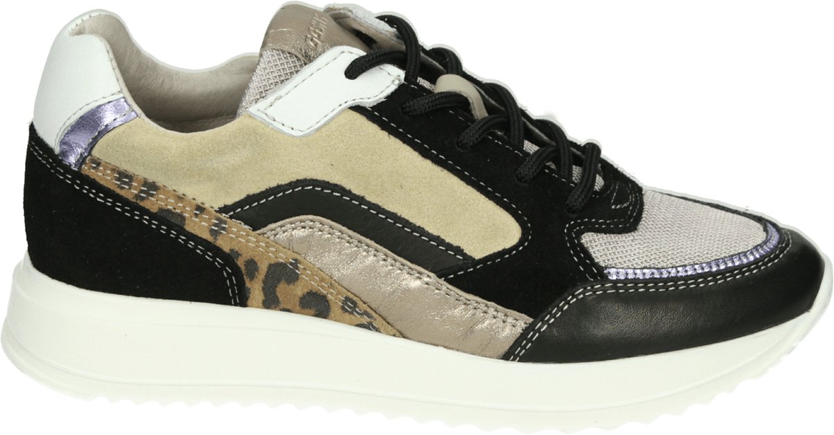 Giga Shoes - G4300 - Lage schoenenMeisjesKindersneakers - Kleur: Zwart - Maat: 42