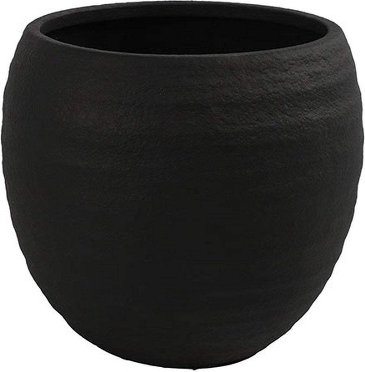 Countryfield Bloempot Terri aardewerk L19B19H17,5CM zwart