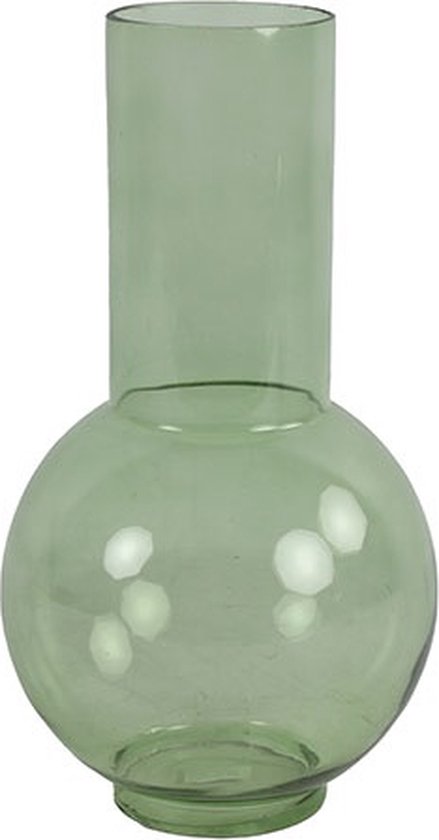 Countryfield Vase à fleurs Catlin - vert - verre transparent - D20 x H36 cm