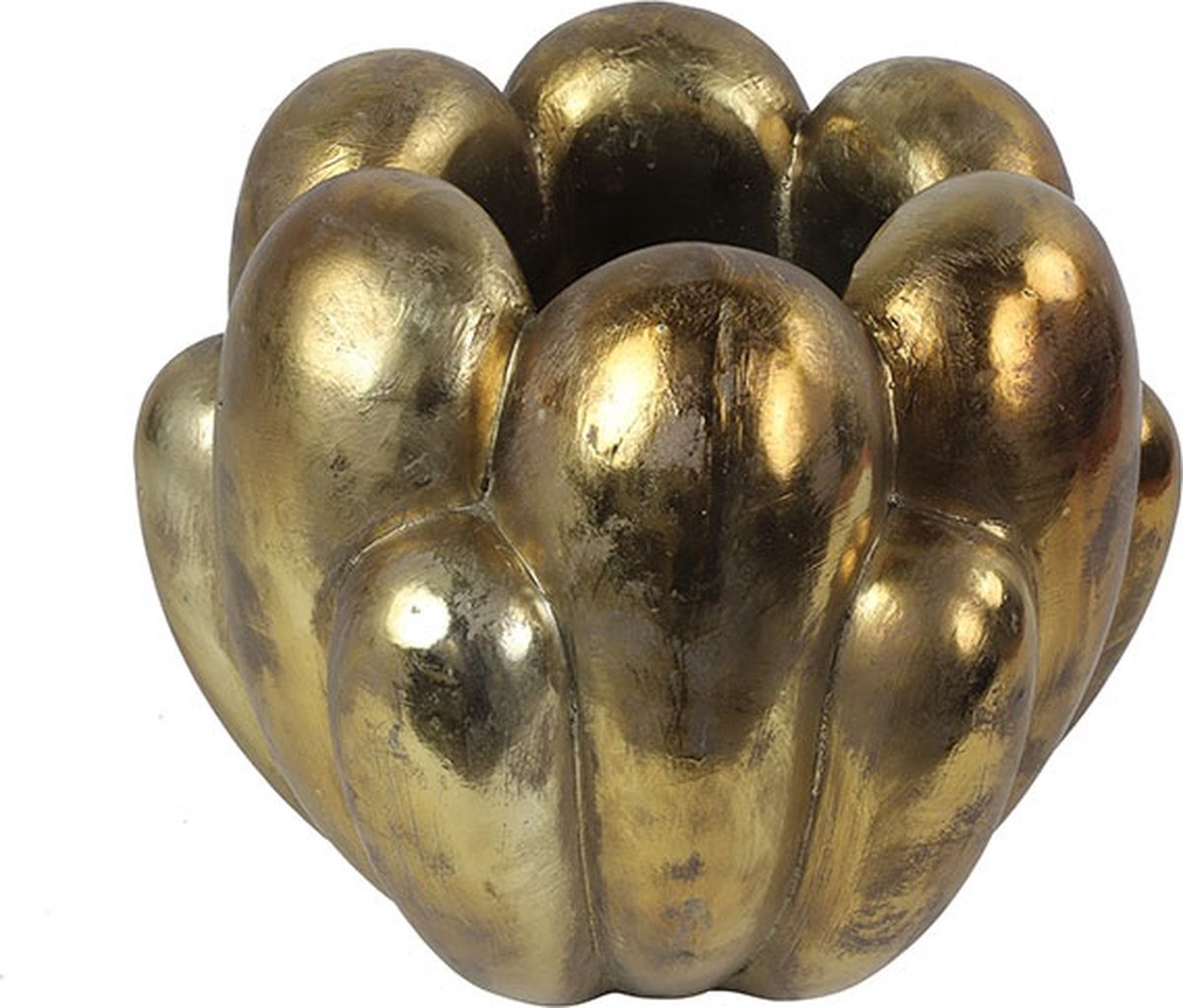 Countryfield Bloempot Lily aardewerk L36B33H30CM goud